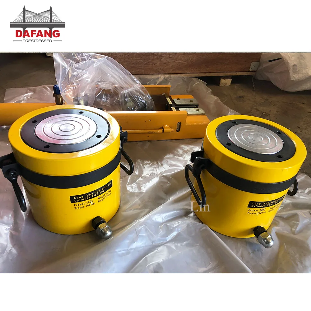 40 Ton 50 Ton 100mm 200mm Stroke Heavy Duty Lifting Hydraulic Jack 500 800 Ton Solid Hydraulic Press Cylinders