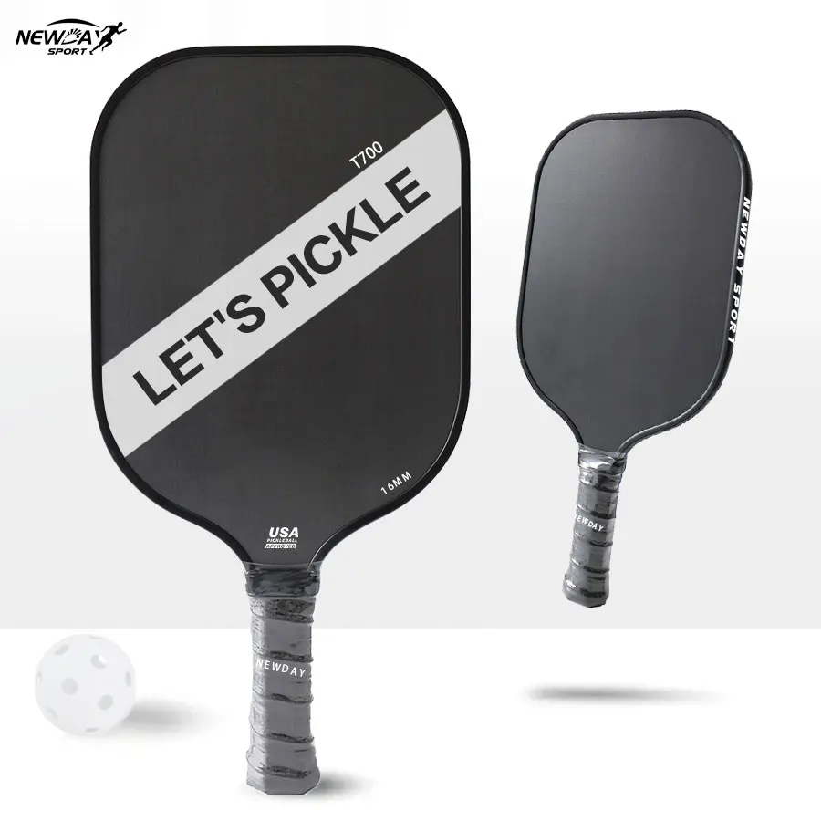 Manufacturer Custom Professional USAPA Approval Custom T700 Raw Rough Surface Carbon Fiber Thermoformed Pickleball Paddle Racket