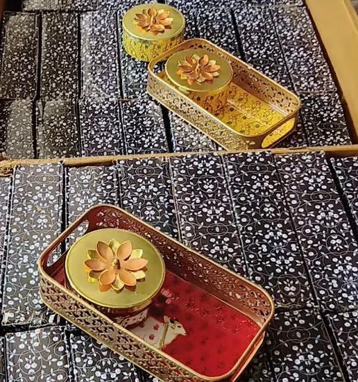 Top Notch Manufacturing Luxury Golden Finished Dry Fruit Storage Basket with Tray for Sale from India