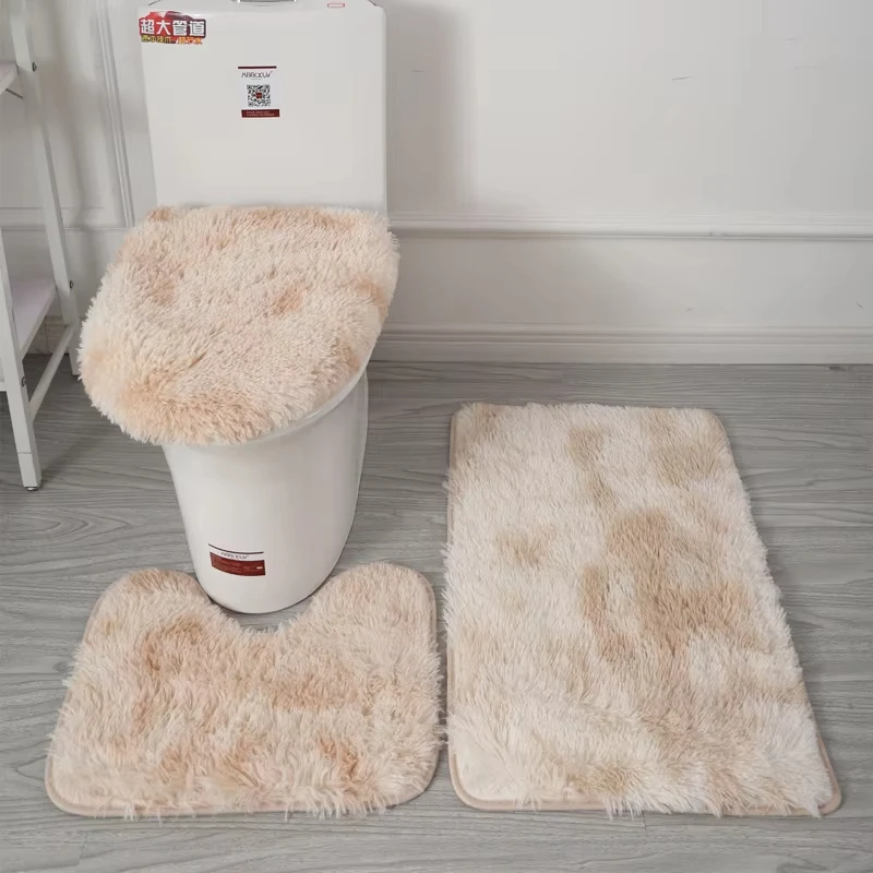 Good Sell Comfortable New Products Memory Foam Washroom Mats Bath Mat 3Pcs Carpet Non-Slip Bathroom Rug Set
