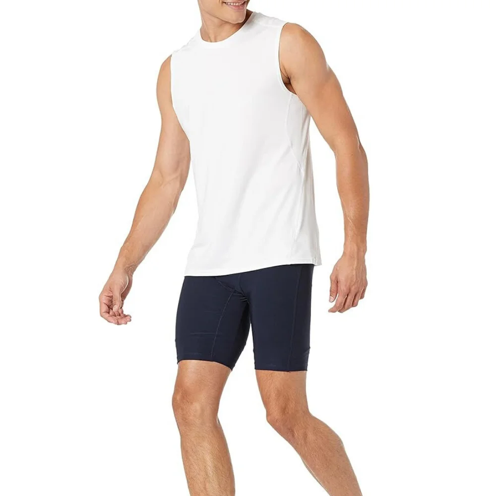 Пользовательские OEM белый дышащий тренажерный зал спортивный фитнес сублимационный Печатный Влагоотводящая тренировочная майка для мужчин