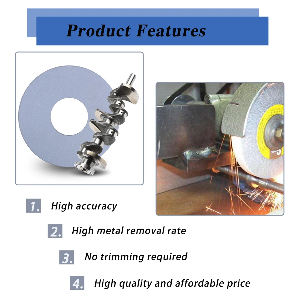 RUIZUAN OEM/ODM internal cylindrical abrasive grinding wheel aluminium oxide grinding wheel for Camshaft crankshaft