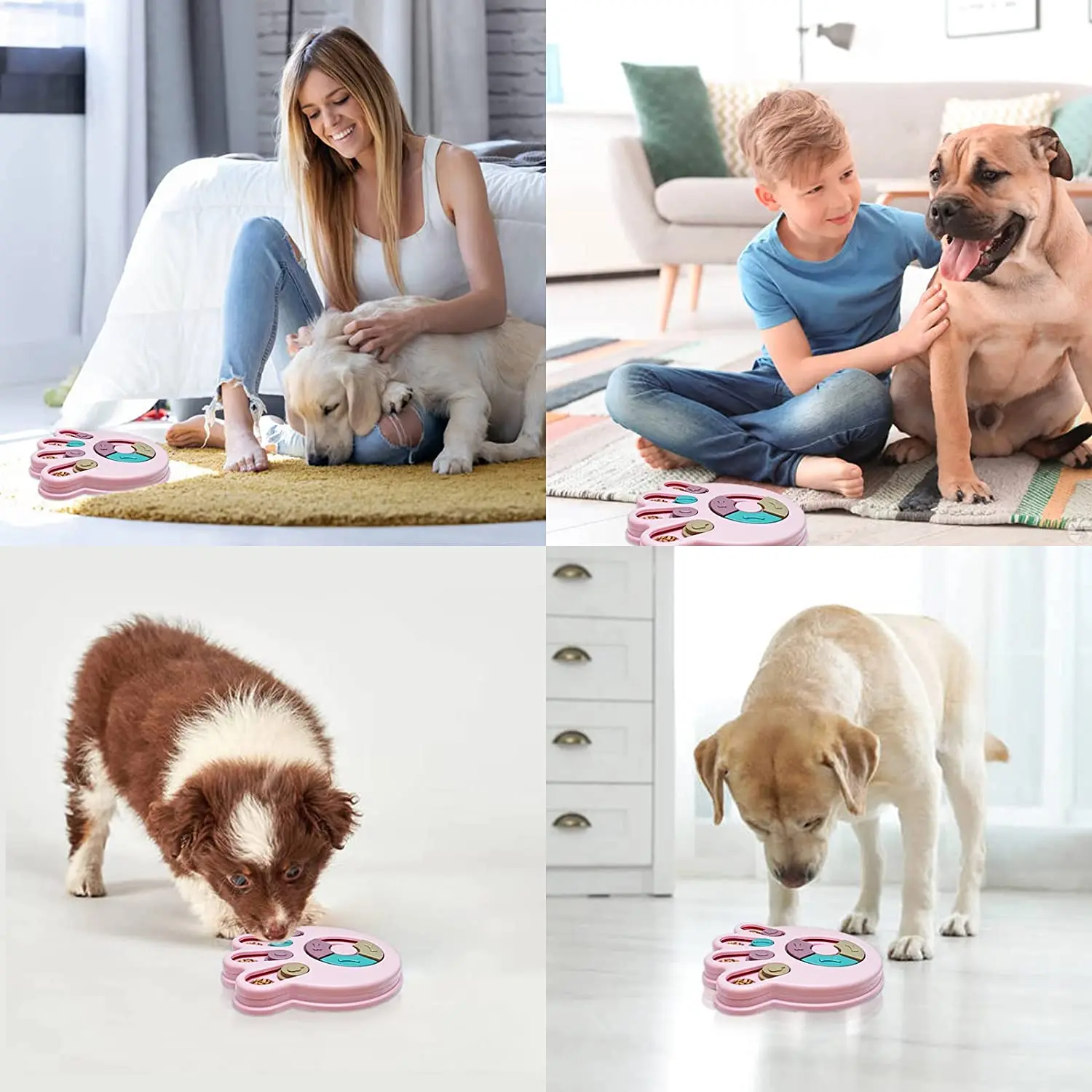 SJZ 2022 new Design Eco-friendly IQ Pet Educational Training Dogs Slow food puzzle feeder pet treat dispensing dog toy