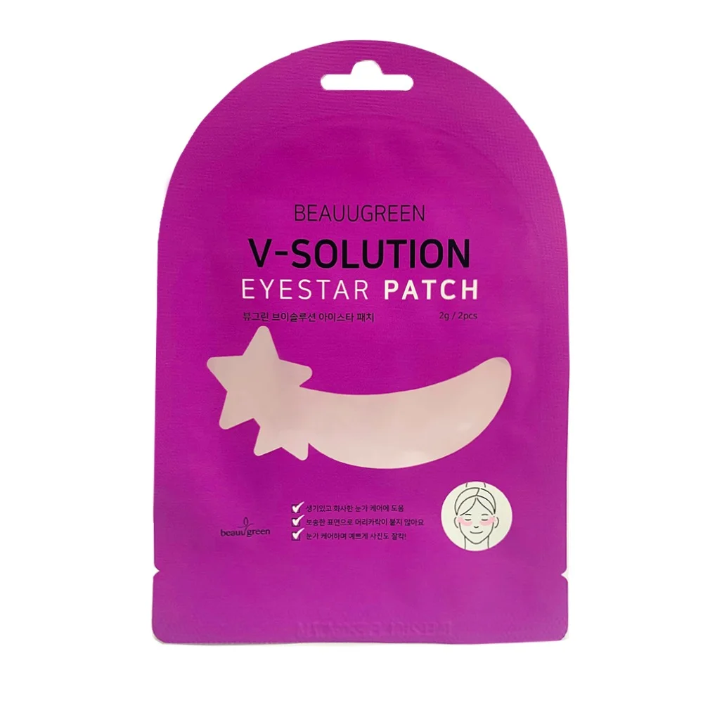 Beauugreen V-Solution Eyestar Eye Patch - made in Korea Cosmetic - Remove Dark Circle Seaweed Anti-Wrinkles Anti-aging Ecocert