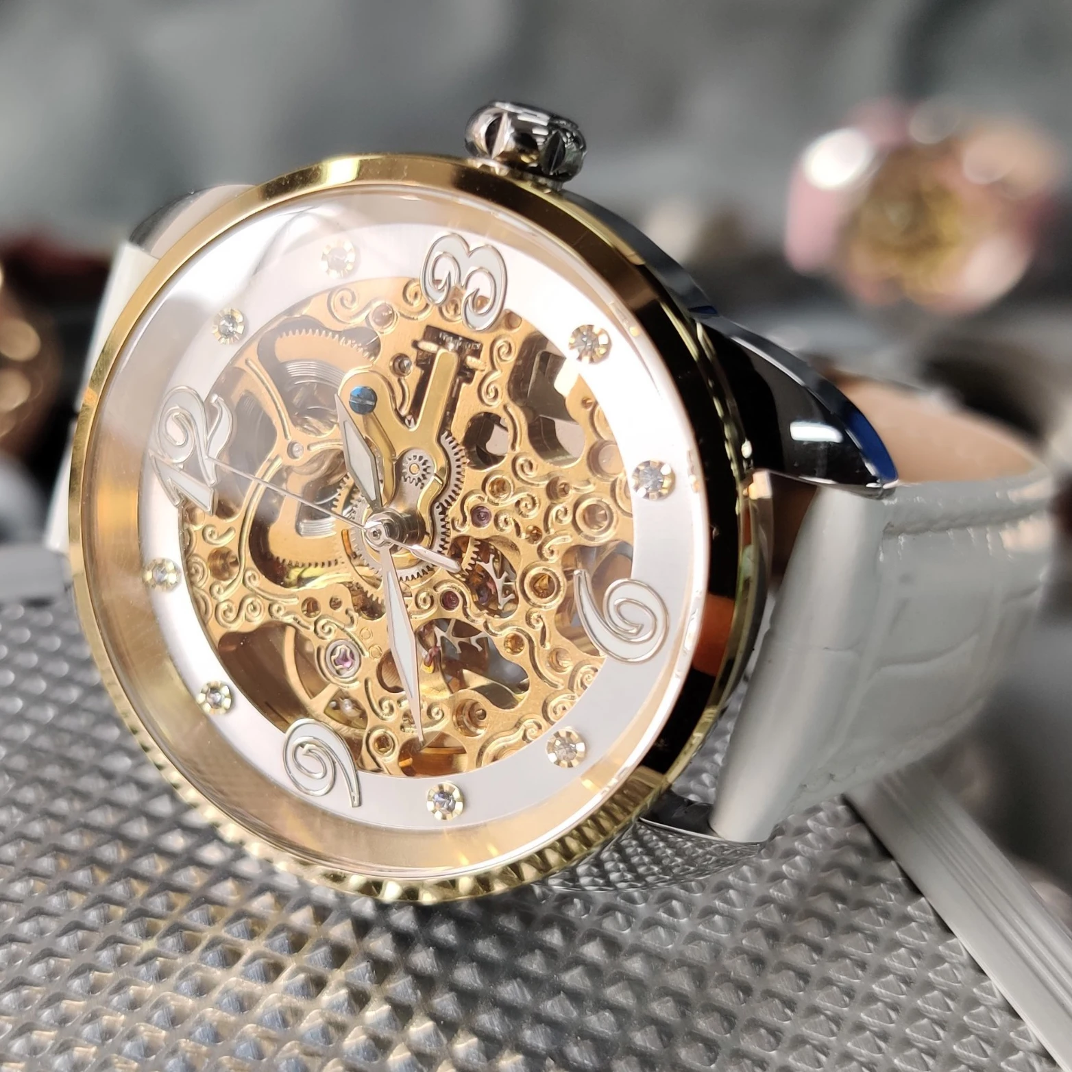 High Quality wrist watch women luxury Private Label Watch montre pour femme  lady Automatic Mechanical Skeleton watches