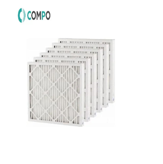 H13 MERV 6 8 11 13 14 15 Pleated Hvac Air Filters Aluminium Frame Air Conditioner HVAC System Air Flow Merv Filter