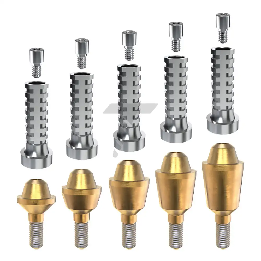 Titanium Straight Multi Unit Abutment Titanium Sleeve Set, Dental Graft Internal Hex 2.42mm