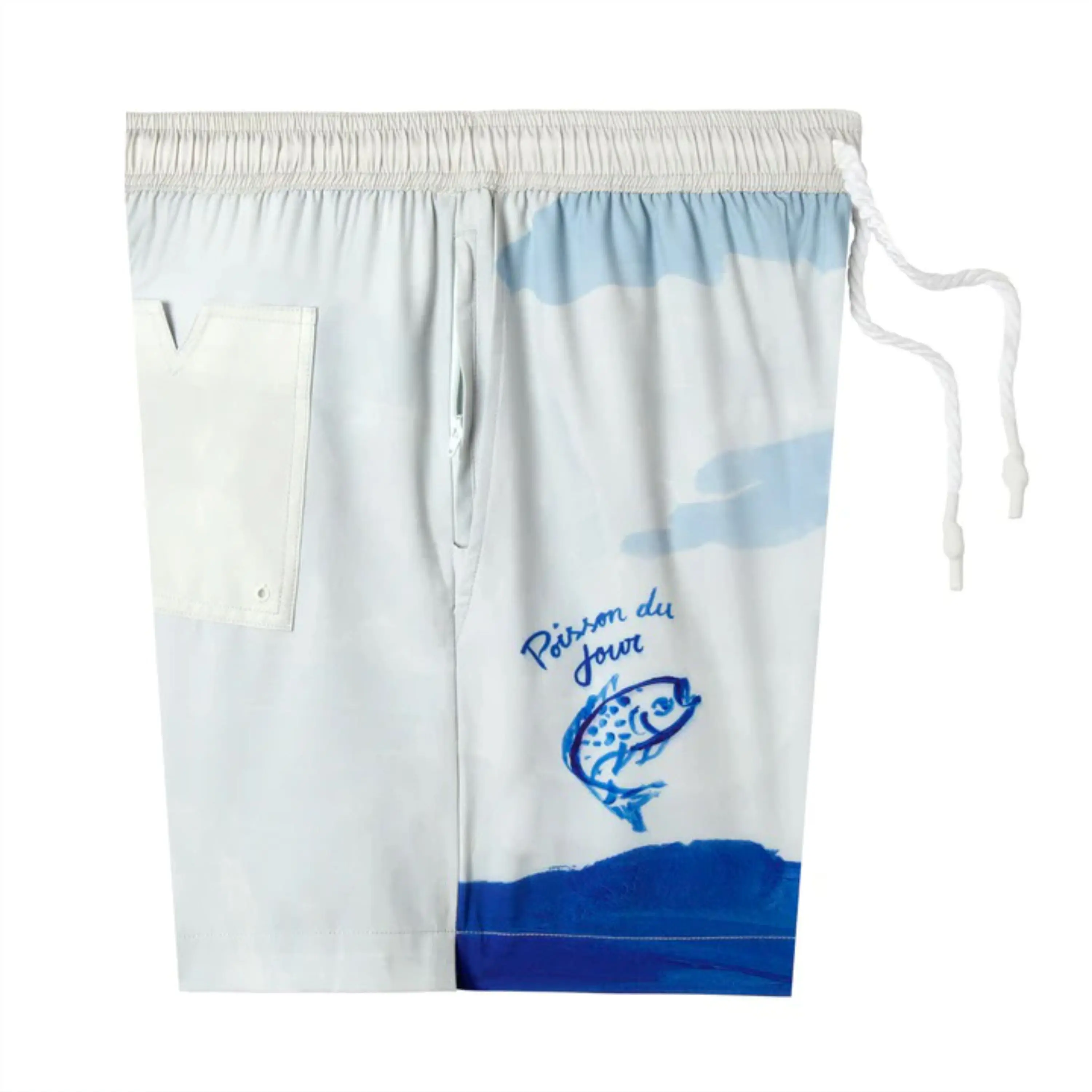 Fishing Lines X Hotel Magique Swim Trunks Featuring Quick Dry Recycled Material Elastic Netting and Concealed Zippered Pocket