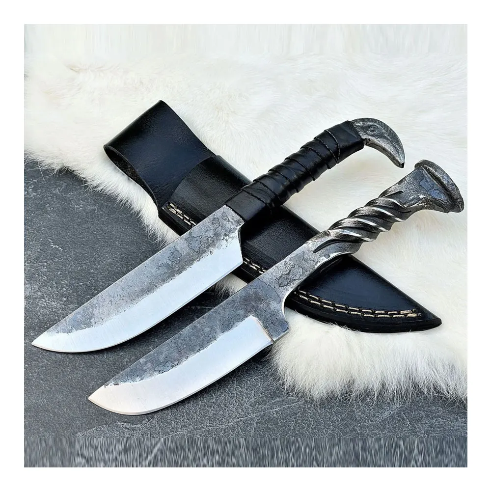 High Quality Hand-Forged Carbon Steel Viking Knife Custom Handmade with Blank Leather Sheath At Wholesale Price