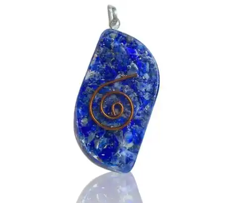 Pyrite orgone pendant:eye shaped orgonite pendant for sale:reiki healing stone:emf protection:crystal pendant:agate:craft:pyrite