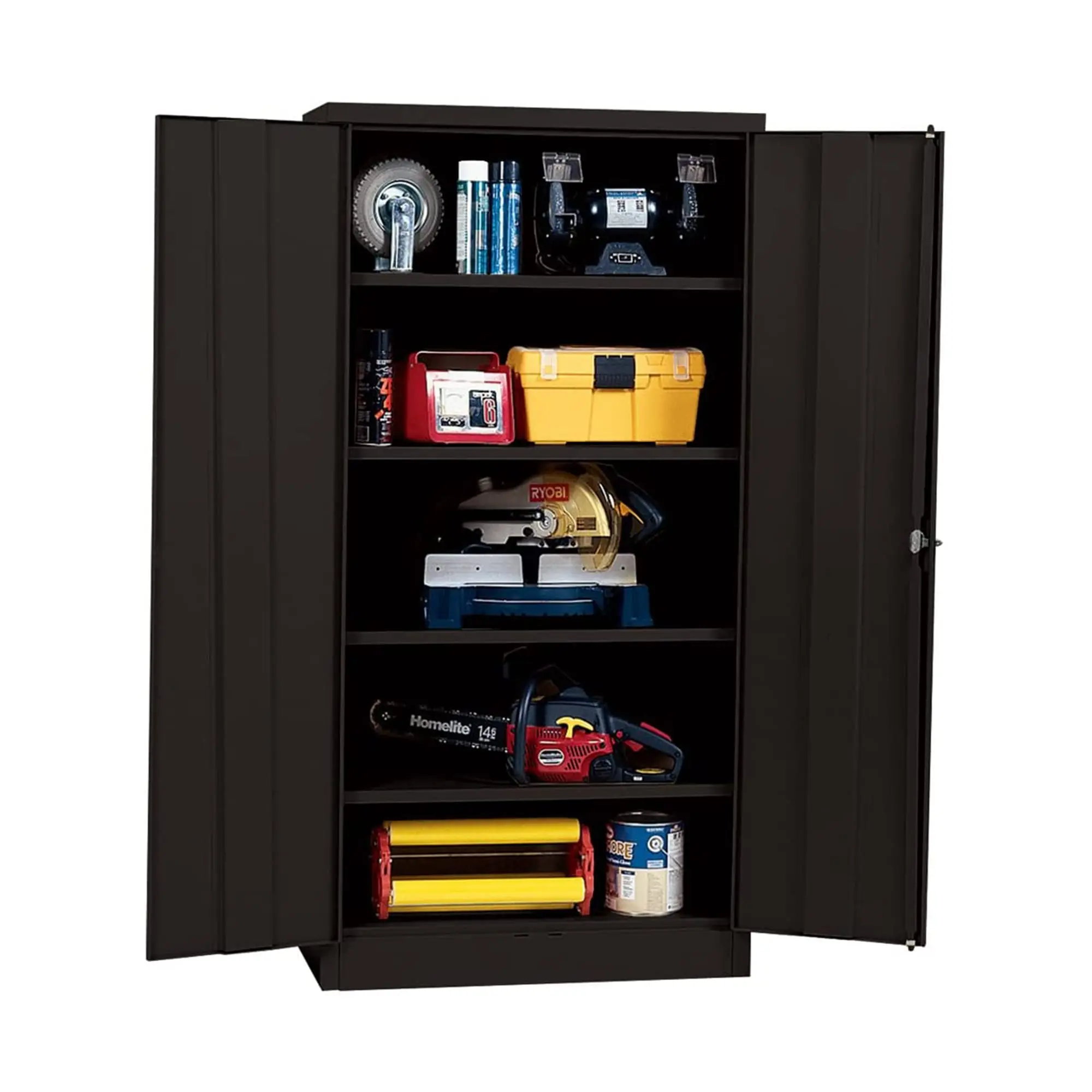 Custom Large Space Industrial Tall Metal Utility Storage Cabinets With 2 Doors