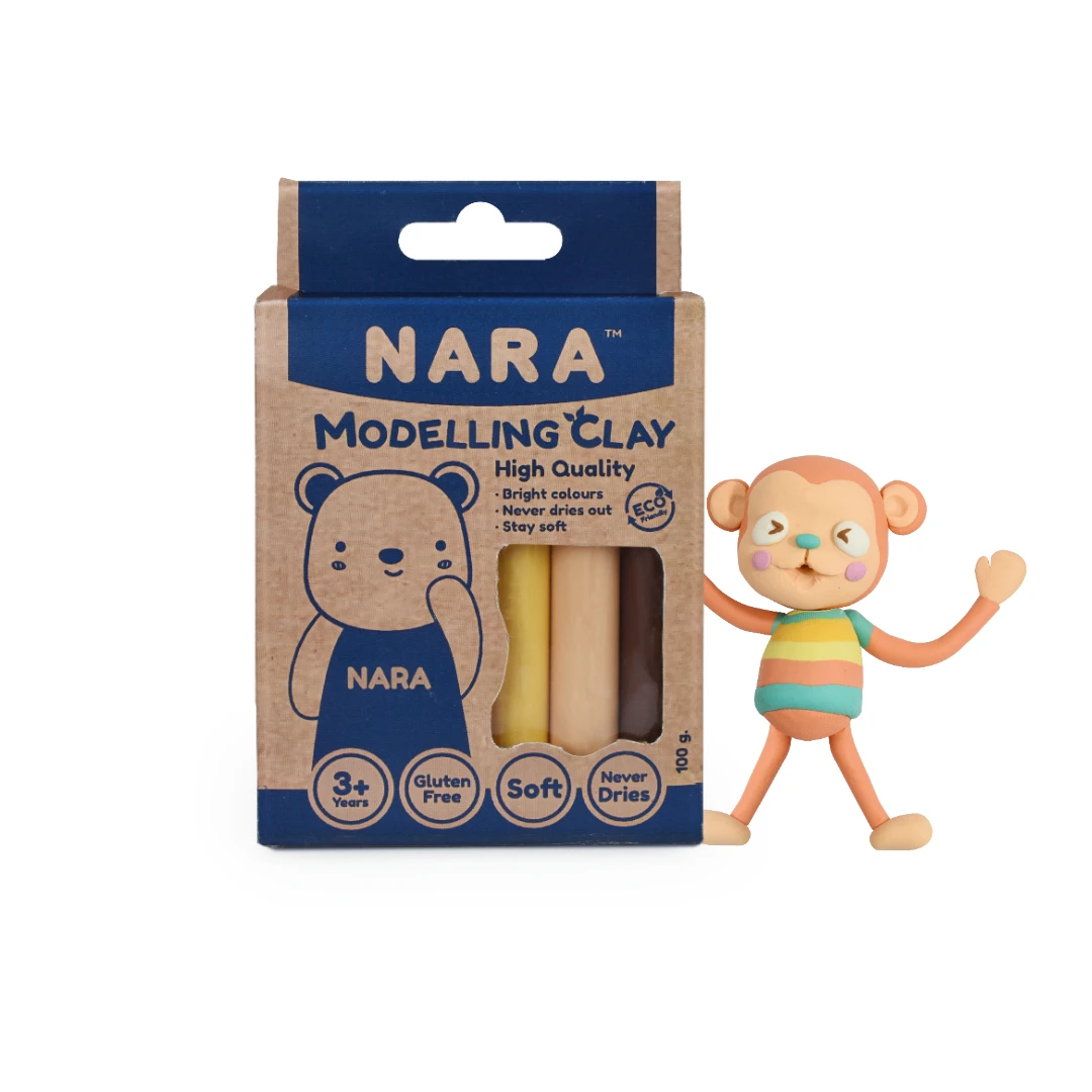 Экологически чистый продукт 2024 - NARA Kids глина для моделирования 100 г Безопасный нетоксичный детей образовательные игрушки улучшить навыки