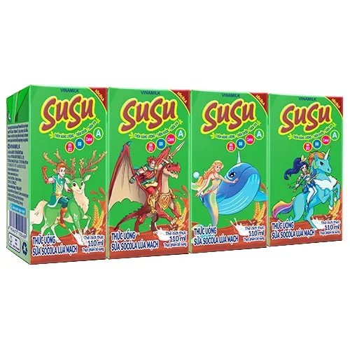 Vinamilk - Susu IQ - Ambient Drinking Yogurt for Kid - Chocolate & Malt Flavor - Wholesale - Box 110ml X 24 Per Carton HALAL ISO