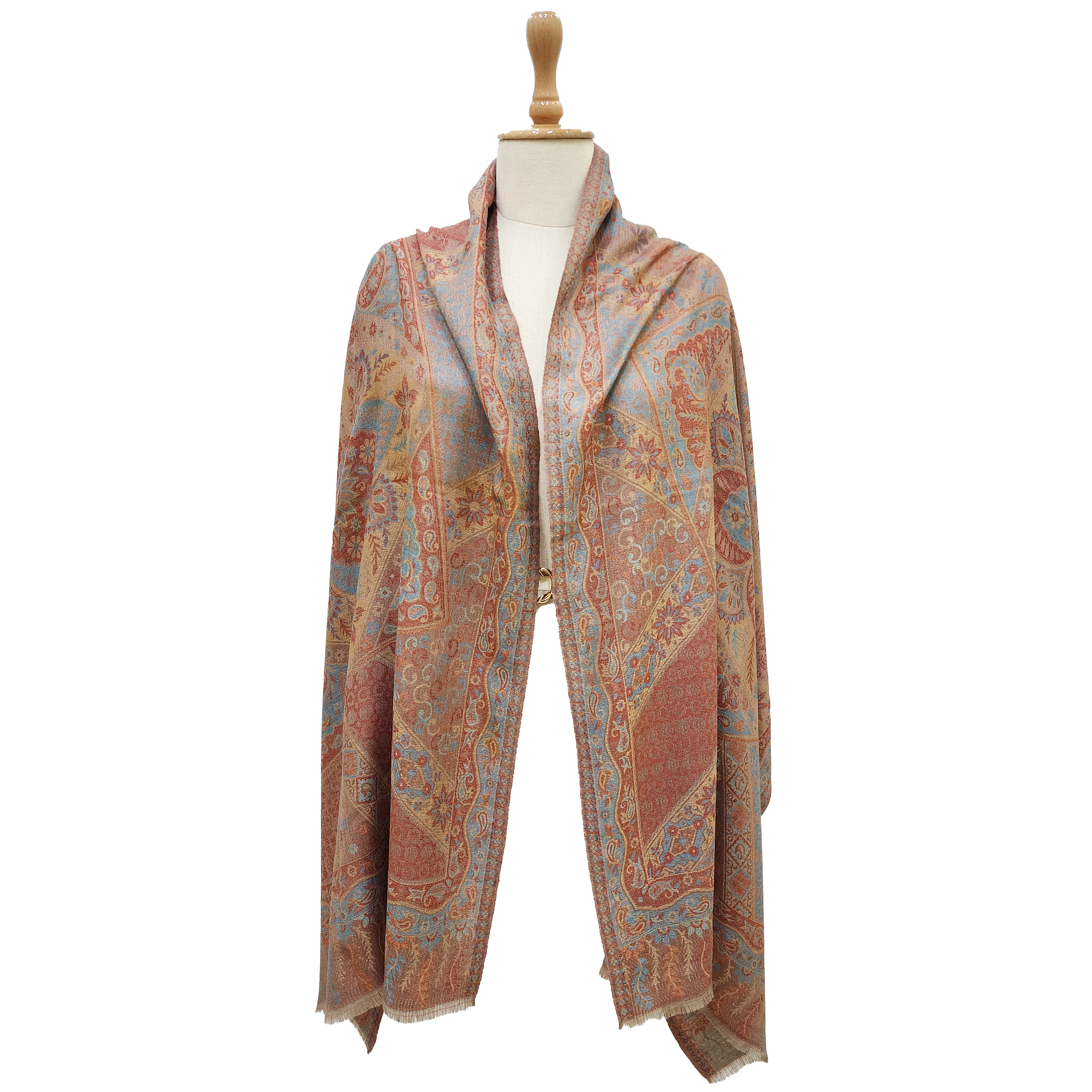 kashmir wool pashmina woven printed hand embroidery cashmere woven shawls long length superfine cashmere shawls