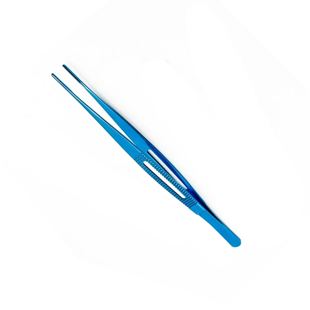 High Quality Vascular Tweezers Blue Coated Cardiac Dissecting Forceps Neurosurgery Tweezers Ophthalmic Surgical Forceps