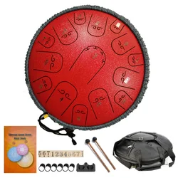 14inch 15Notes Steel Tongue drum percussion-instrument Handpan with carrying and mallets