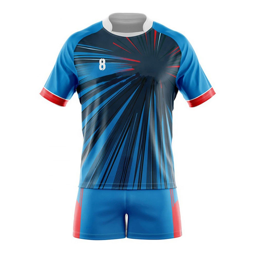 New Design Custom Made Rugby Uniform Sublimated Jersey Uniform Wholesale Factory Price Men Rugby Uniform