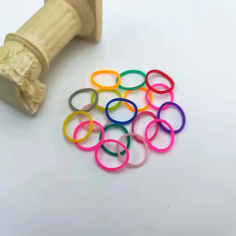 Top Quality Colorful Strong Elastic Rubber Bands Girls Knitting Toys Cute Hair Rope For Girls And Women