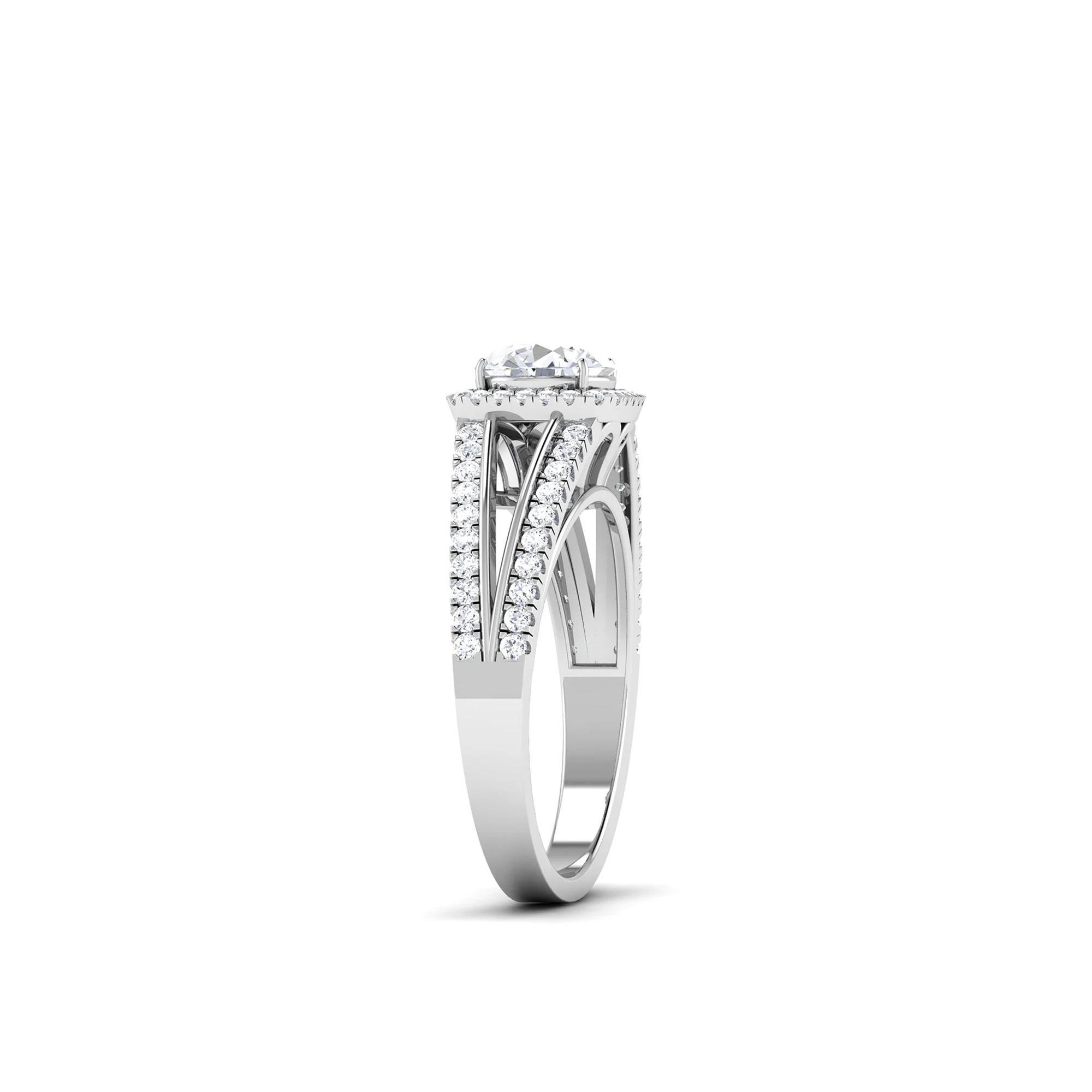 Luxury Classic Genuine Round Diamond Solitaire Ring Engagement Rings Anniversary Gift Wedding Rings for Women 14K Real Gold