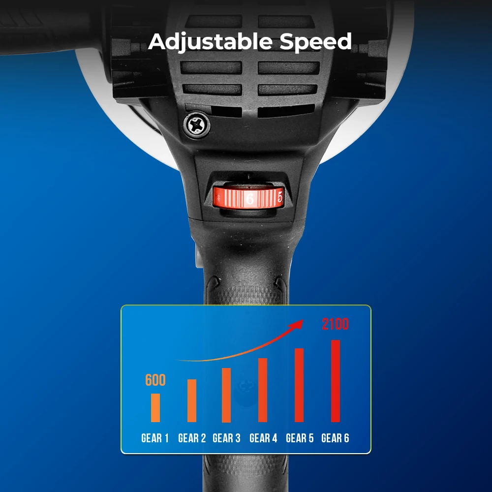 Dongcheng Adjustable Speed 180mm 950W Vertical Structure Mini Car Polisher Tools