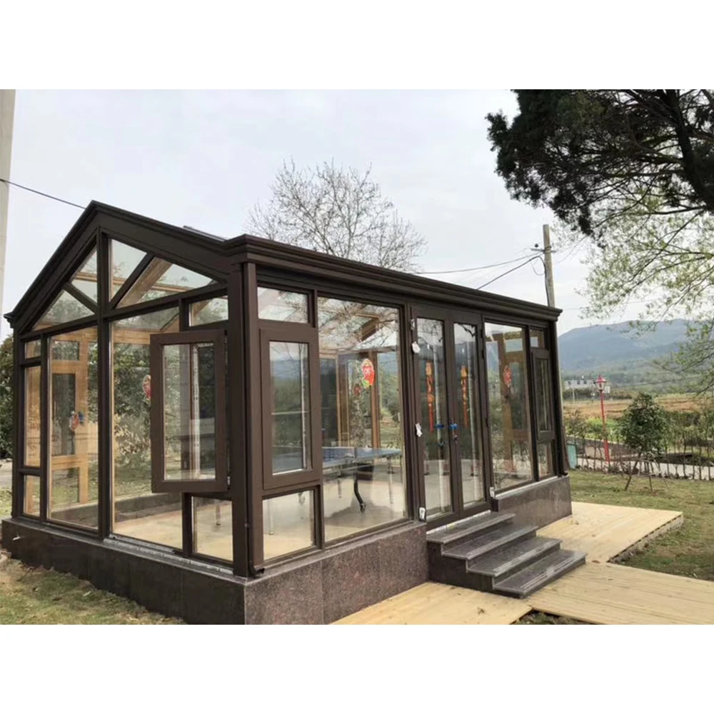 Factory Outlet aluminum profile for Balcony Sunroom Glass House Winter Garden Sunroom  Winter Garden Free Standing Glass Houses
