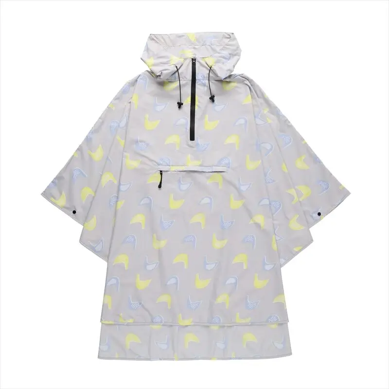peach drop bird rain poncho