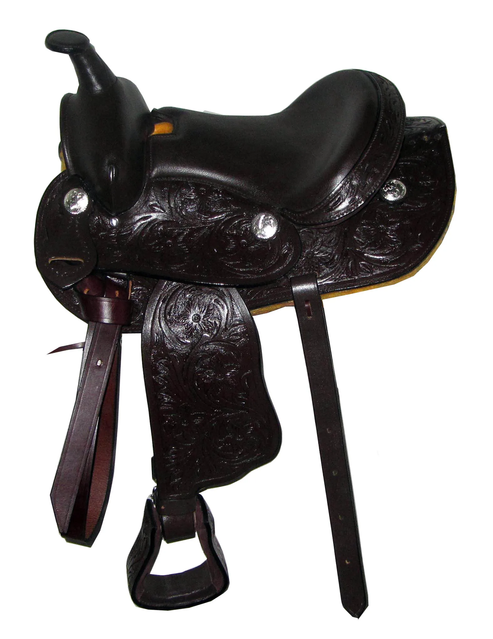 Западное седло с серебряной фурнитурой мягкое сиденье для комфортной езды натуральная Роскошная кожа