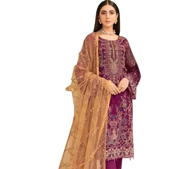 Premium Quality 2022 Latest  Wholesale pakistani embroidered wedding wears customized color size best stitching quality