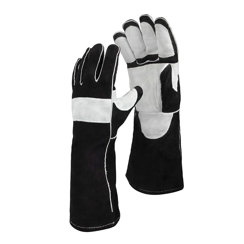 Top Quality 100% Genuine Cowhide Leather Welding Gloves For Men / Factory Wholesale Price Leather Welding Gloves