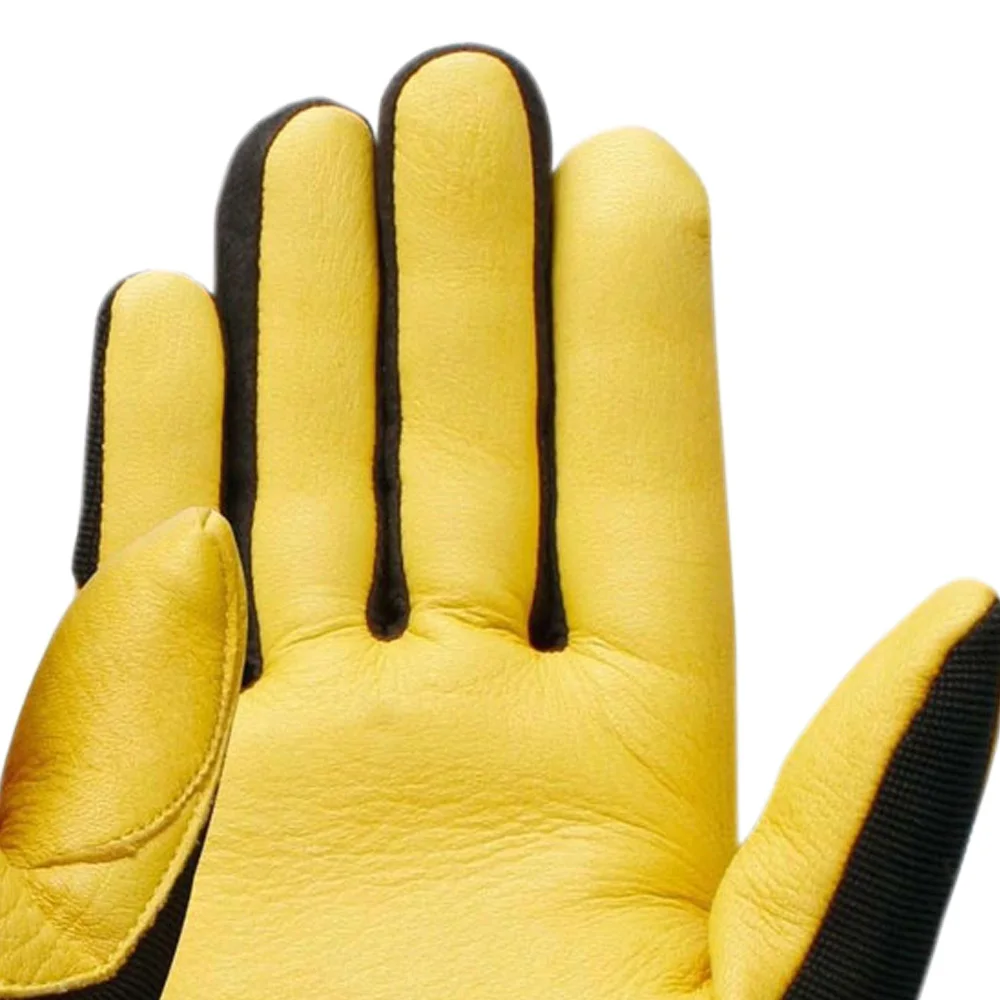 Custom Made PU Mechanic Work Gloves Winter Protective Industrial Finger Guards Leather Gloves for Daily Use