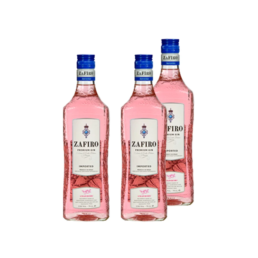 Top Sales Large Volume Supplier Strawberry Aroma 37.5% Alcohol Medium Intensity Premium Strawberry Gin used for cocktails mixer