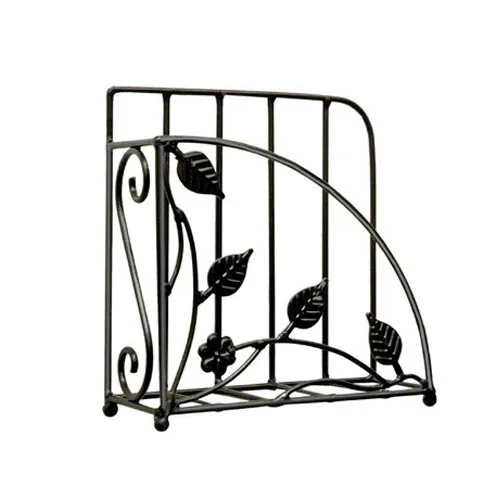 Indian Wire Mesh Metal Magazine And Books Holder Stand Leather Metal Magazine Rack Holder Desktop Office Hotel and Restaurant