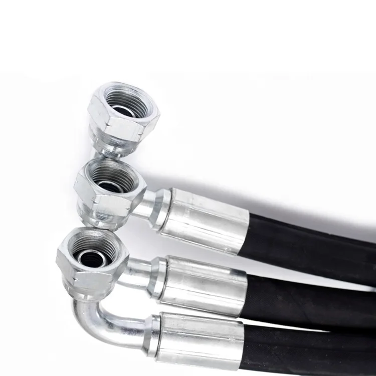 sae100 r4 wire inserted hydraulic woven or textile fibers braided suction oil and weather resistant synthetic rubber hose