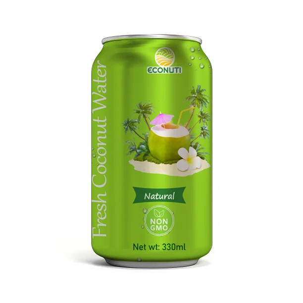 Натуральная газированная кокосовая вода консервированная 250 мл/330 мл OEM/ODM Private Label 100% чистая напиток