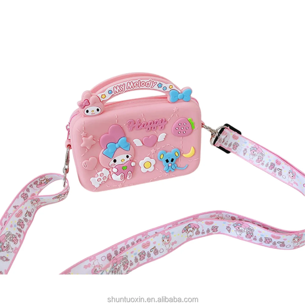 Bandolero tipo carterita silicone cartoon messager bag wallet coin purse pikachu stitch dog Stella handbags crossbody shoulder