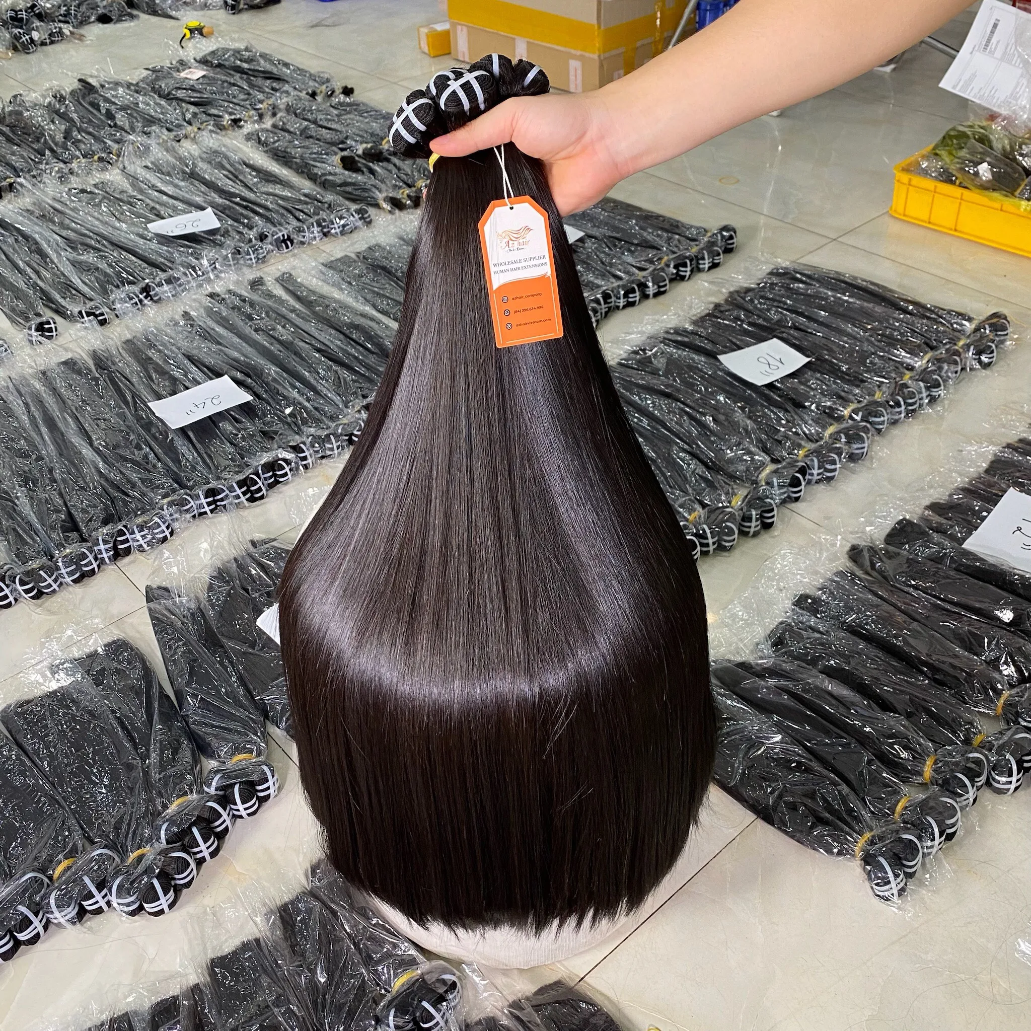 Best Quality SDD Luxury Bone Straight 100% Natural Human Hair Extensions Weft For Black Women From Vietnamese Real Hair