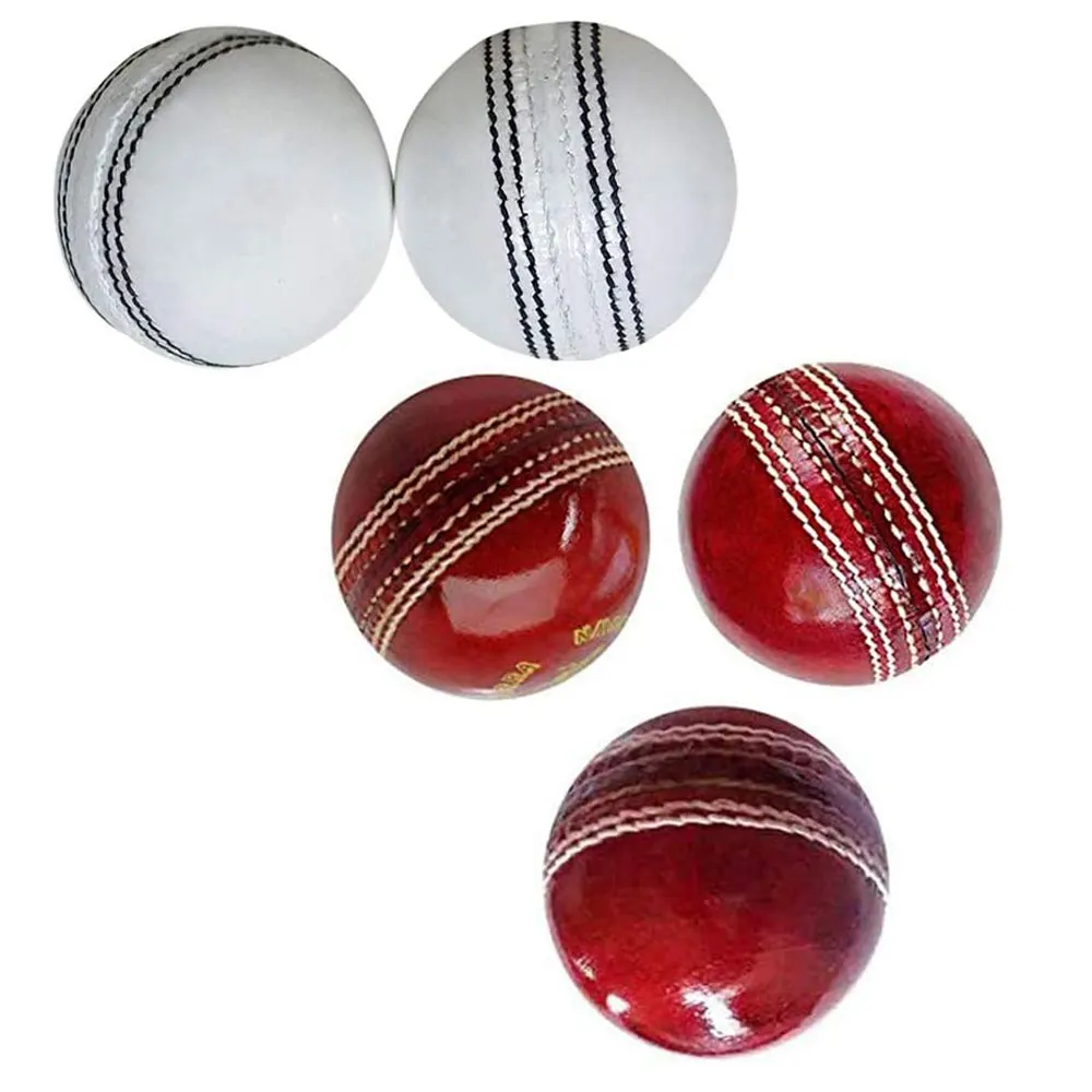 Red Cricket Ball | Red Color Leather Cricket Balls for Practice A Grade Handstitched | Senior Official Hard & Seasoned  Cricket
