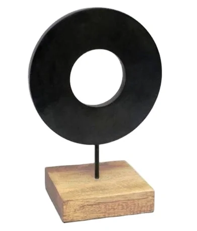 Luxury Design Hand Carved Natural Stone Marble Metal Black Object Handicraft Sculpture Marble Stone Crafts Desktop Decorations