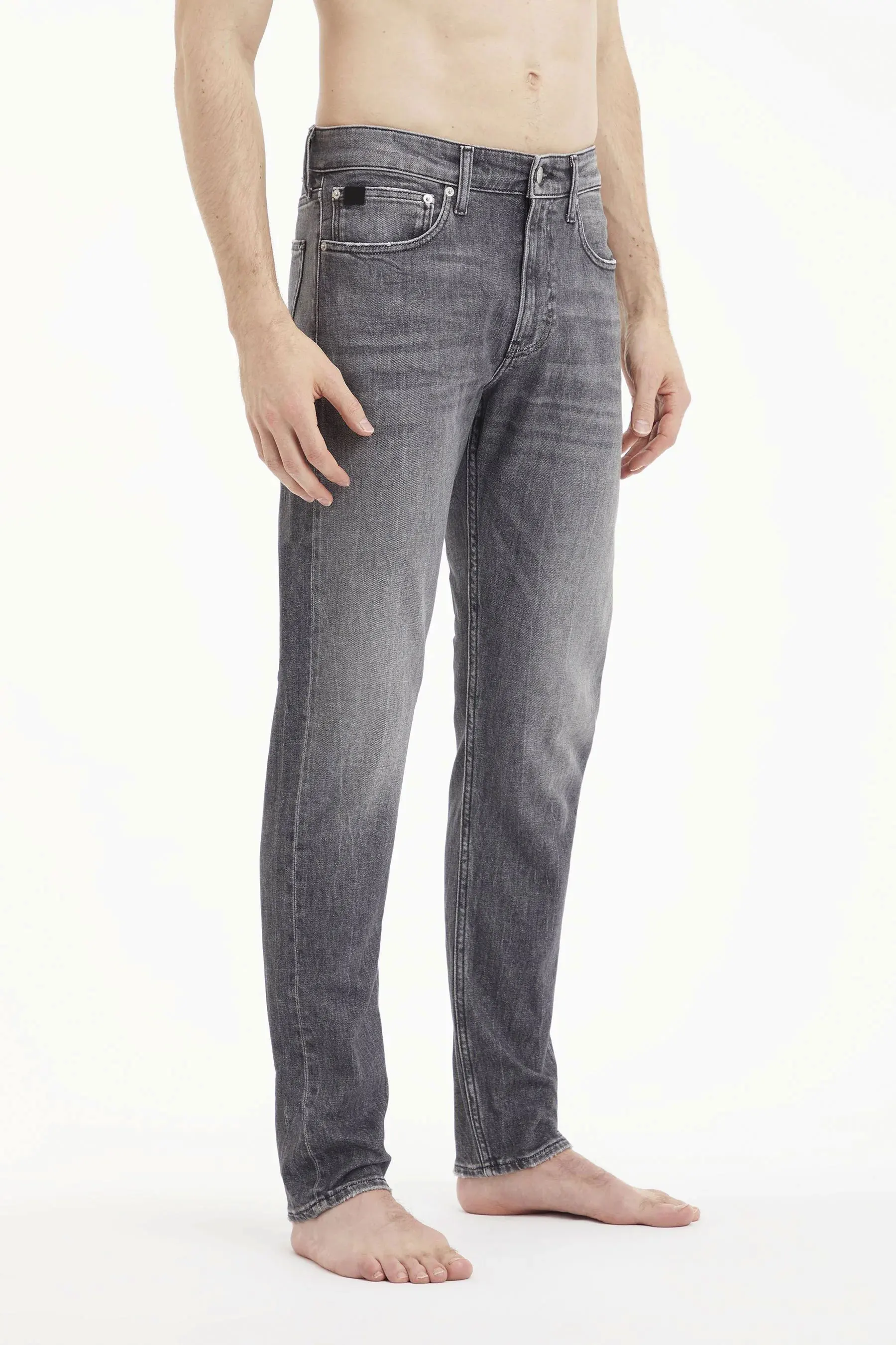 Customized High Quality Grey Slim Tapered Denim men jeans