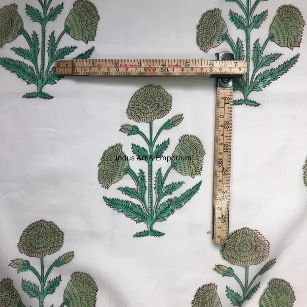 Gadh print Indian Hand Block Print Fabric 100% Cotton Natural Hand Dyed Eco friendly fabric for dresses