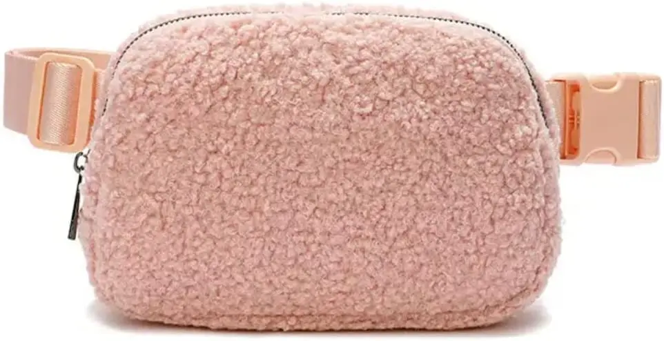 Fleece belt bag fanny pack or travel running crossbody shoulder bag for mobile phone waist bags