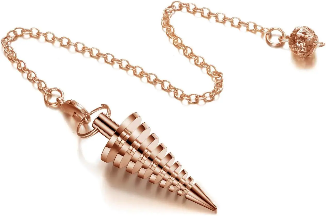 Dowsing Spiritual Point Pendulum Copper Pointed Pendant  Meditation Sets for Healing Chakra  Balance Meditation Scrying