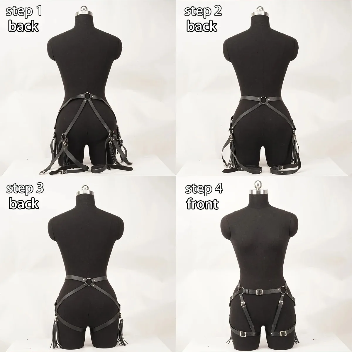 Premium Quality Women Sexy Garter Belt Bondage Lingerie Leg Thigh Garter Leather Lingerie Goth Fetish Clothing