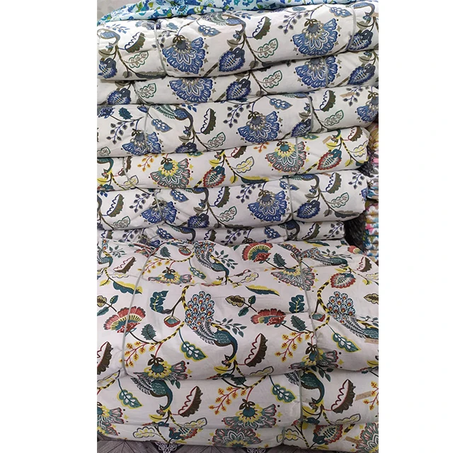 Custom 100% Organic Cotton Hand Printed Fabrics Indian Handmade Running Fabric Print Manufacturer Home Textiles Manufacturer