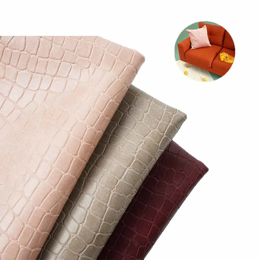 hot selling crocodile embossed faux leather waterproof for boots