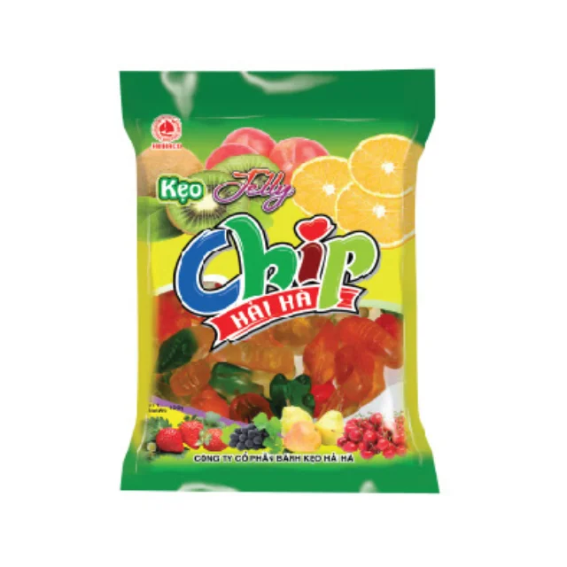 Wholesale multi flavor fruit jelly gummy candy CHIP brand from HaiHaCo since 1960