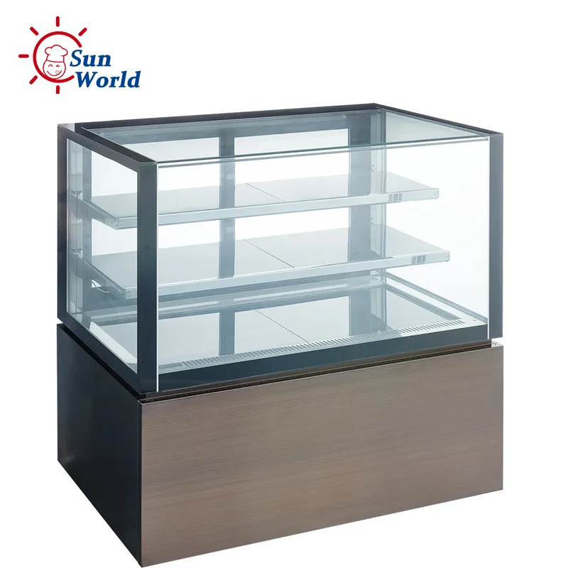 Commercial floor standing cake showcase refrigerated deli case