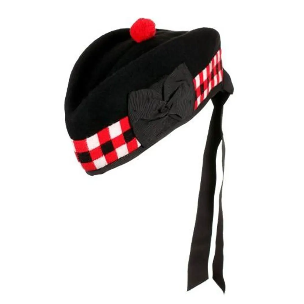 Шляпа Glengarry kilt с помпоном шерстяная шотландская высокогорная шапка и ирландская клетчатая шляпа