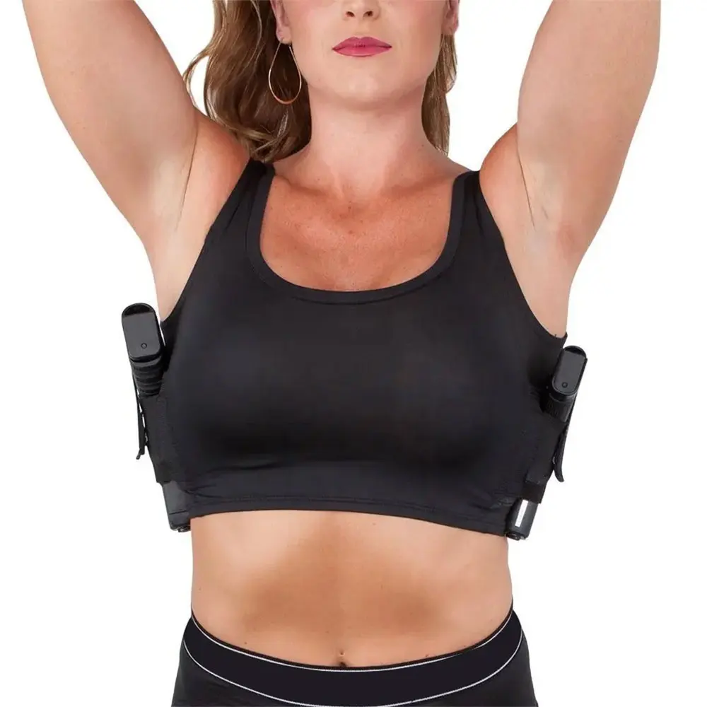 OEM Custom Design Women Concealed Carry Tactical Bra Shirts Compression Undercover Ladies Gun Holster Bra