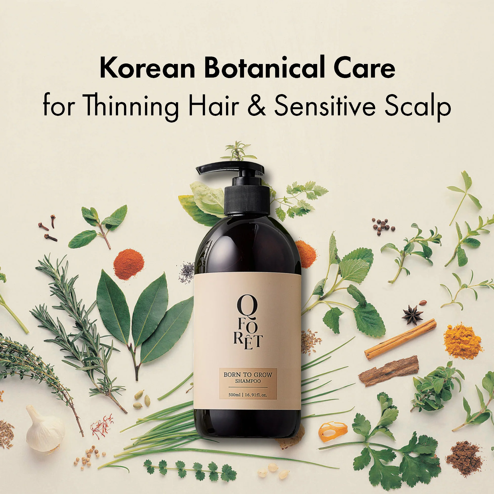 Wholesale QFORET Natural Herbal Hair Loss Shampoo - Patented Scalp Care, SLS-Free, Fast Hair Growth, Clinically Proven K-Beauty
